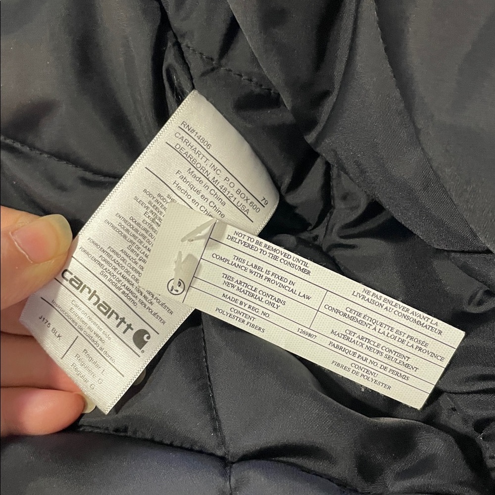 Carhartt | Black | Shoreline Jacket | Waterproof | Breathable | Hood | Size L - Picture 13 of 16